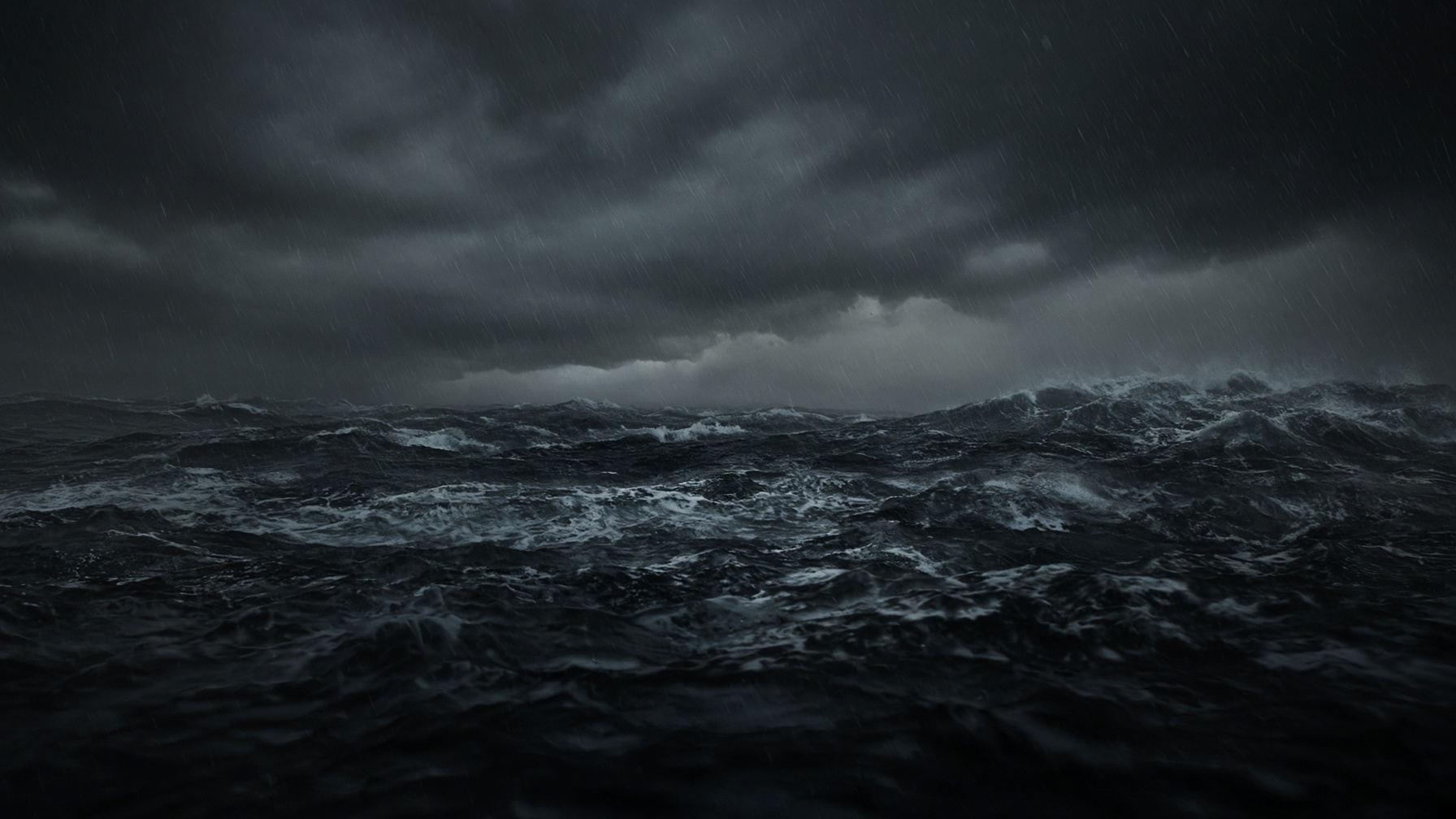 Open ocean in a storm